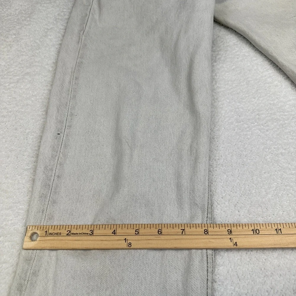 Levi's 501 Made‎ in USA Distressed Grey Wash Jeans W32 L34 Altered Raw Hem